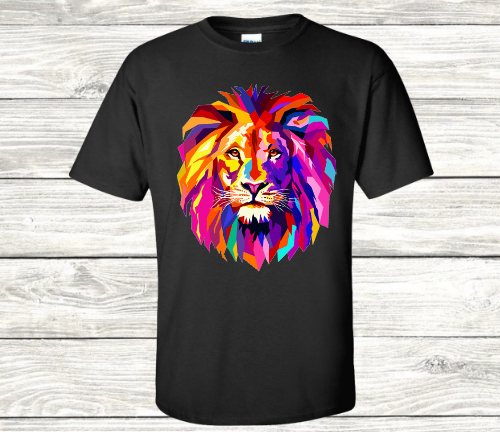 Lion Multicolor Unisex Short Sleeve T-Shirt