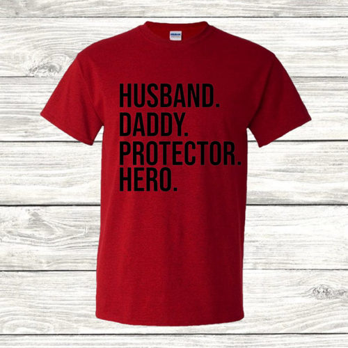 Husband Daddy Protector Adult Unisex Short Sleeve T-Shirt